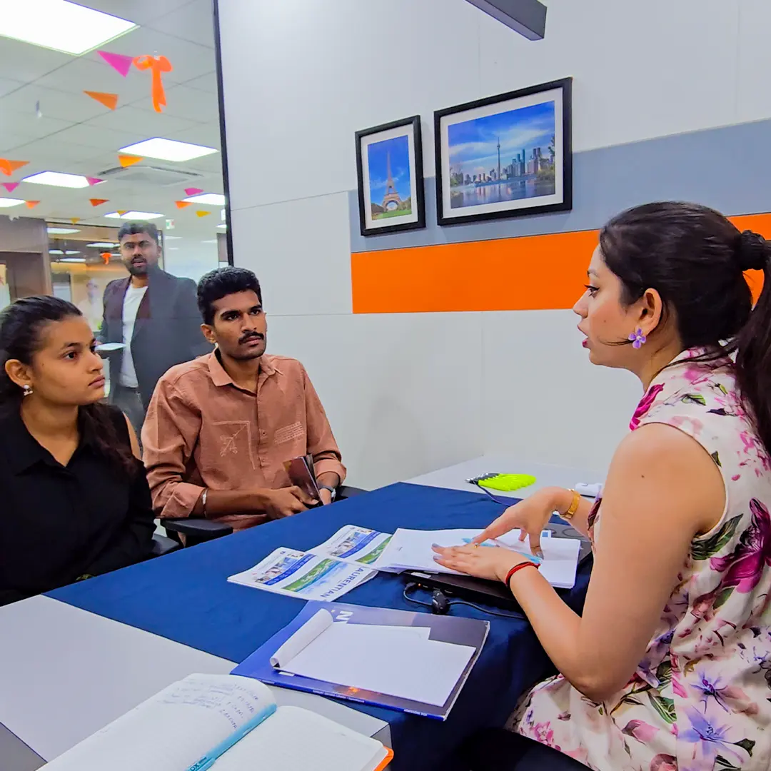 One-on-one guidance at education fair